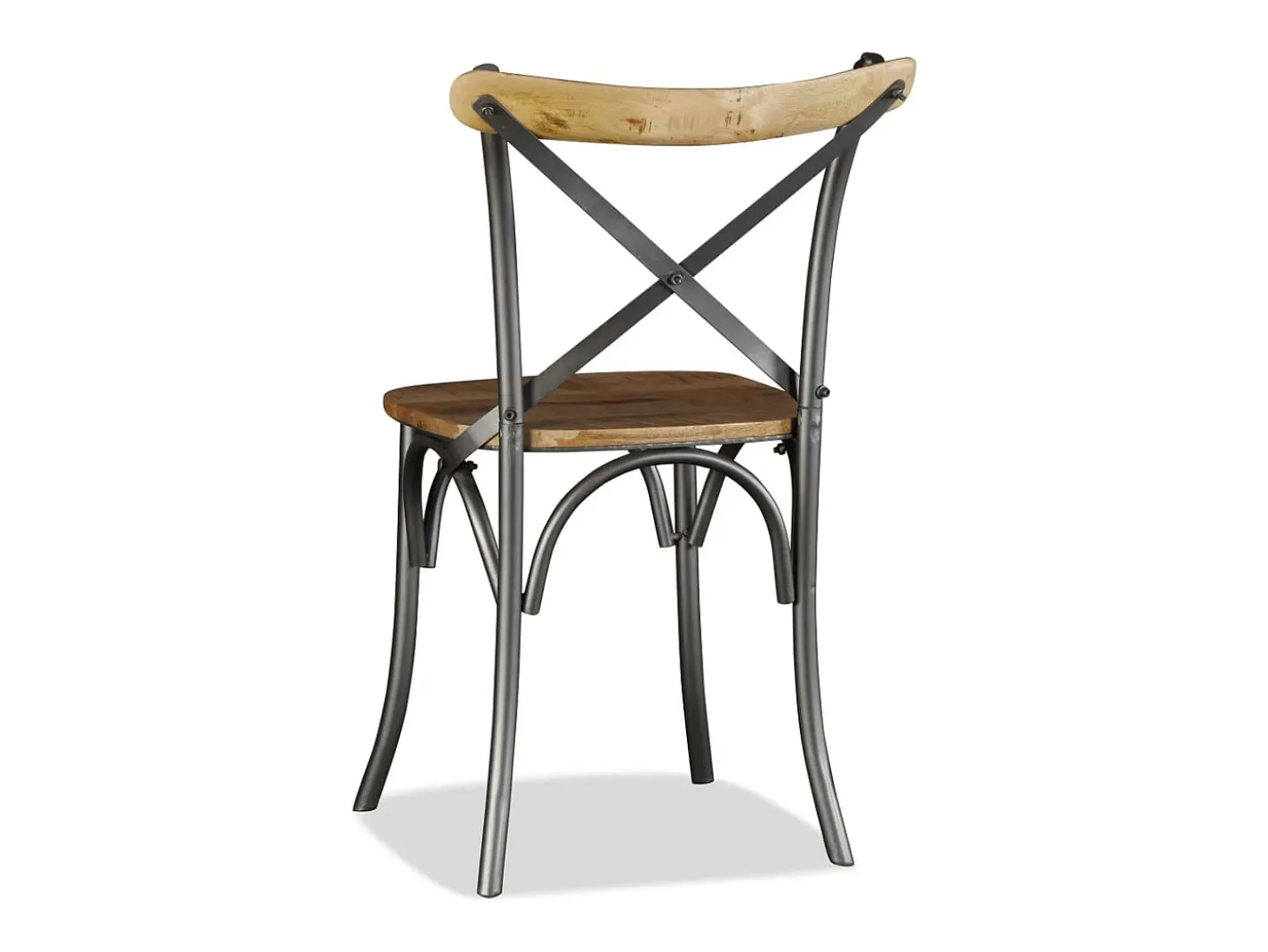 Juego de 2 sillas de comedor de madera maciza de mango