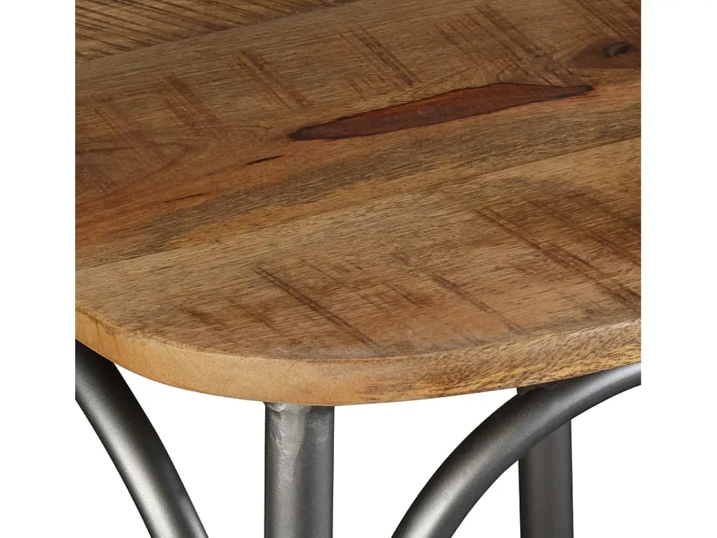 Juego de 2 sillas de comedor de madera maciza de mango