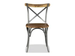 Juego de 2 sillas de comedor de madera maciza de mango