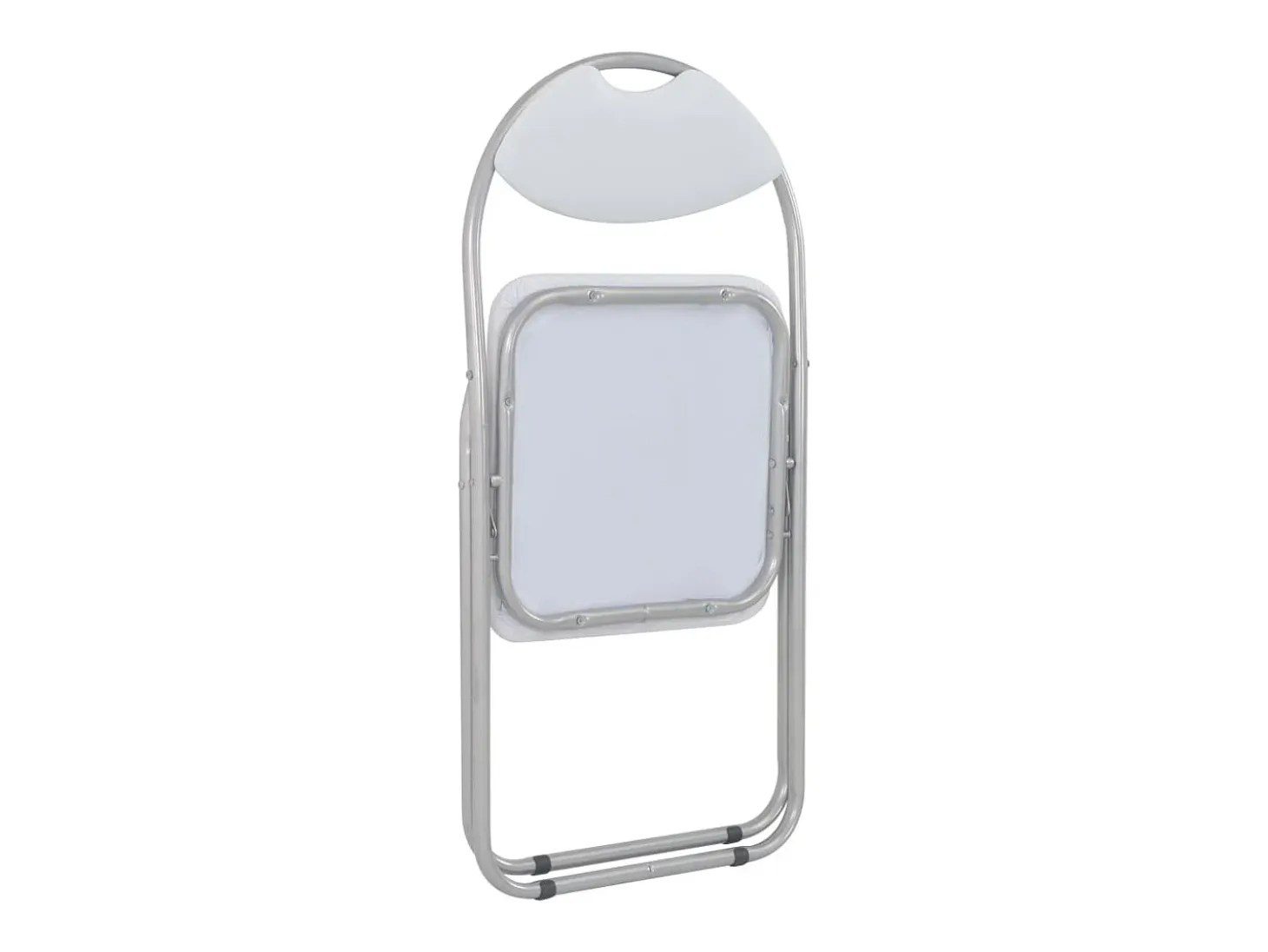 Juego de 6 Sillas de comedor plegables cuero sintético blanco ES479005