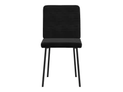 Juego de 4 sillas de comedor de terciopelo negro