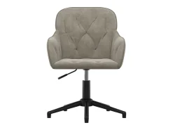 Juego de 2 Sillas de comedor giratorias de terciopelo gris claro ES471694