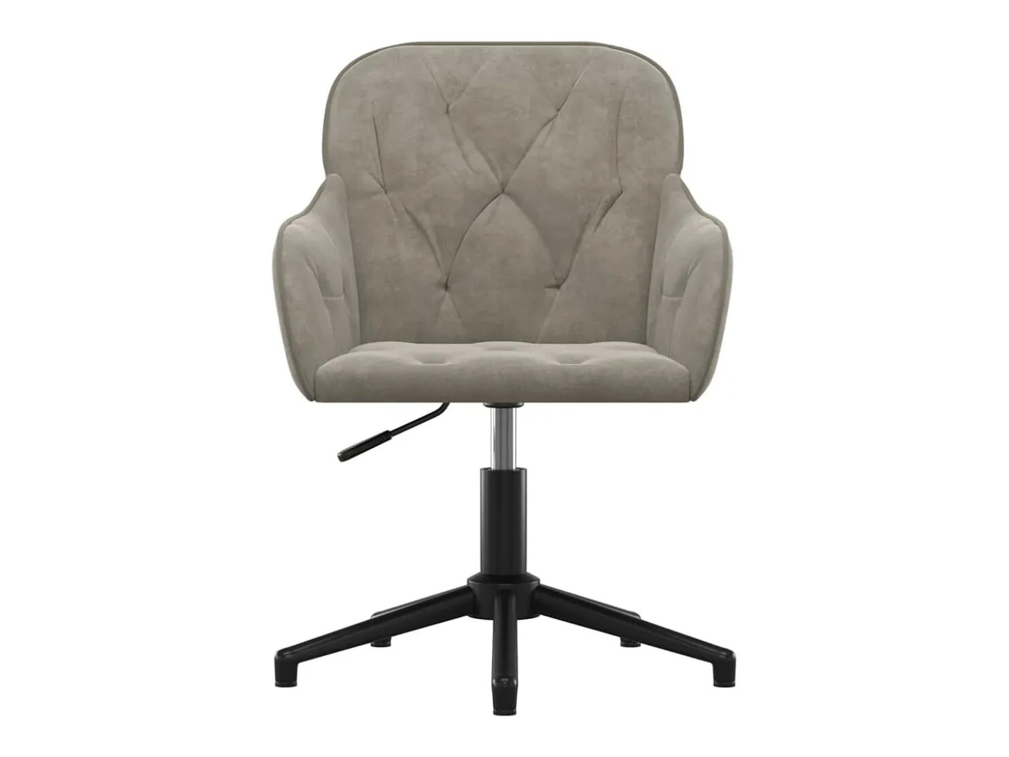 Juego de 2 Sillas de comedor giratorias de terciopelo gris claro ES471694