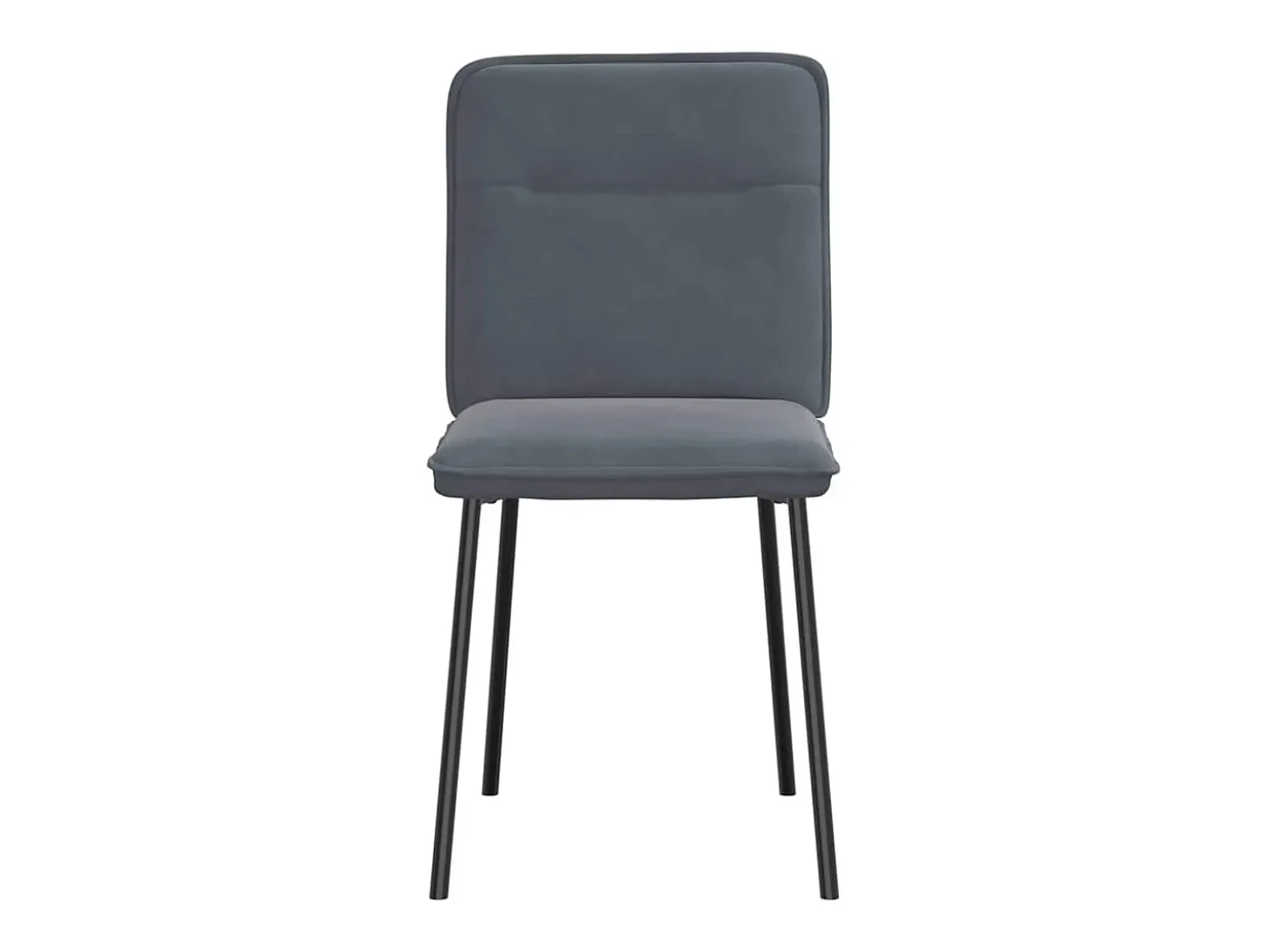 Juego de 6 sillas de comedor de terciopelo gris oscuro
