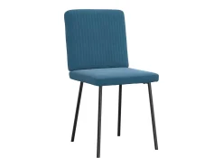 Juego de 2 sillas de comedor de terciopelo azul