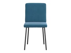 Juego de 2 sillas de comedor de terciopelo azul
