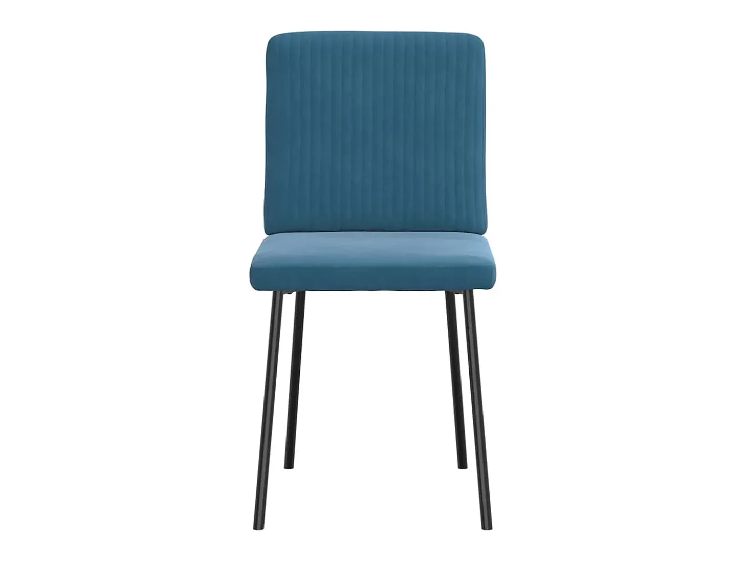 Juego de 2 sillas de comedor de terciopelo azul