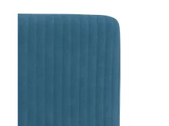 Juego de 2 sillas de comedor de terciopelo azul