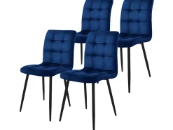 Juego de 4 sillas de comedor sillas de salón silla tapizada silla de cocina terc