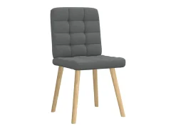 Juego de 6 sillas de comedor de tela gris oscuro