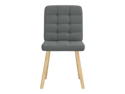 Juego de 6 sillas de comedor de tela gris oscuro