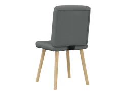 Juego de 6 sillas de comedor de tela gris oscuro