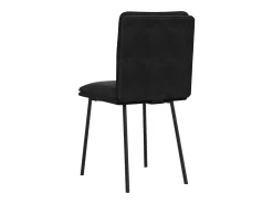 Juego de 6 sillas de comedor de terciopelo negro
