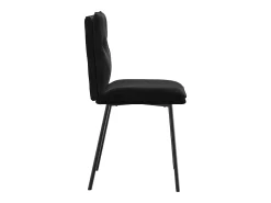 Juego de 6 sillas de comedor de terciopelo negro
