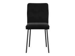 Juego de 6 sillas de comedor de terciopelo negro