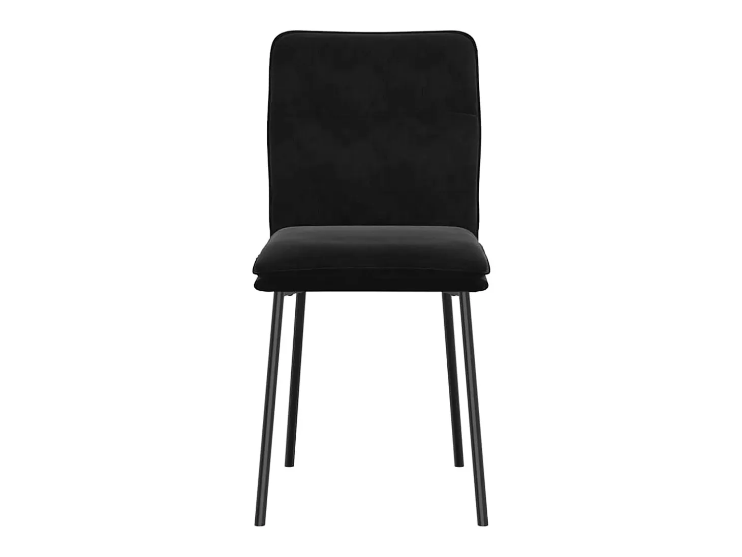 Juego de 6 sillas de comedor de terciopelo negro