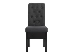 Juego de 2 Sillas de comedor tela gris oscuro ES396607