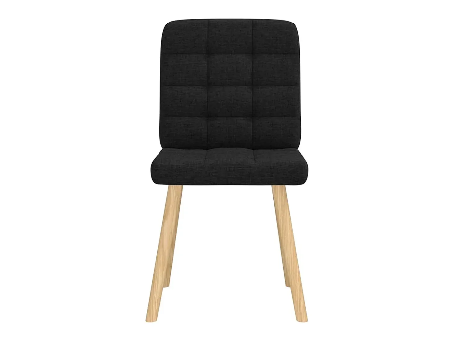 Juego de 4 sillas de comedor de tela negra