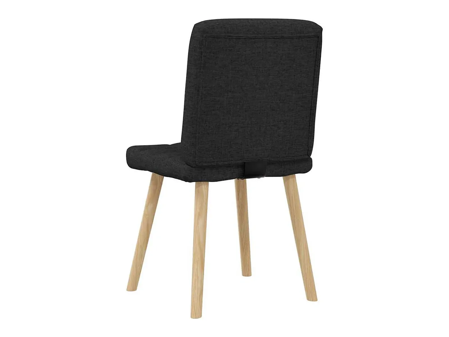 Juego de 6 sillas de comedor de tela negra