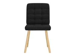 Juego de 6 sillas de comedor de tela negra