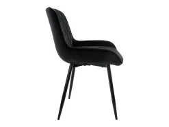 Juego de 4 sillas de comedor sillas de salón silla de cocina terciopelo negro