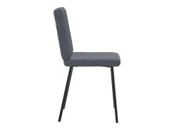 Juego de 6 sillas de comedor de terciopelo gris oscuro