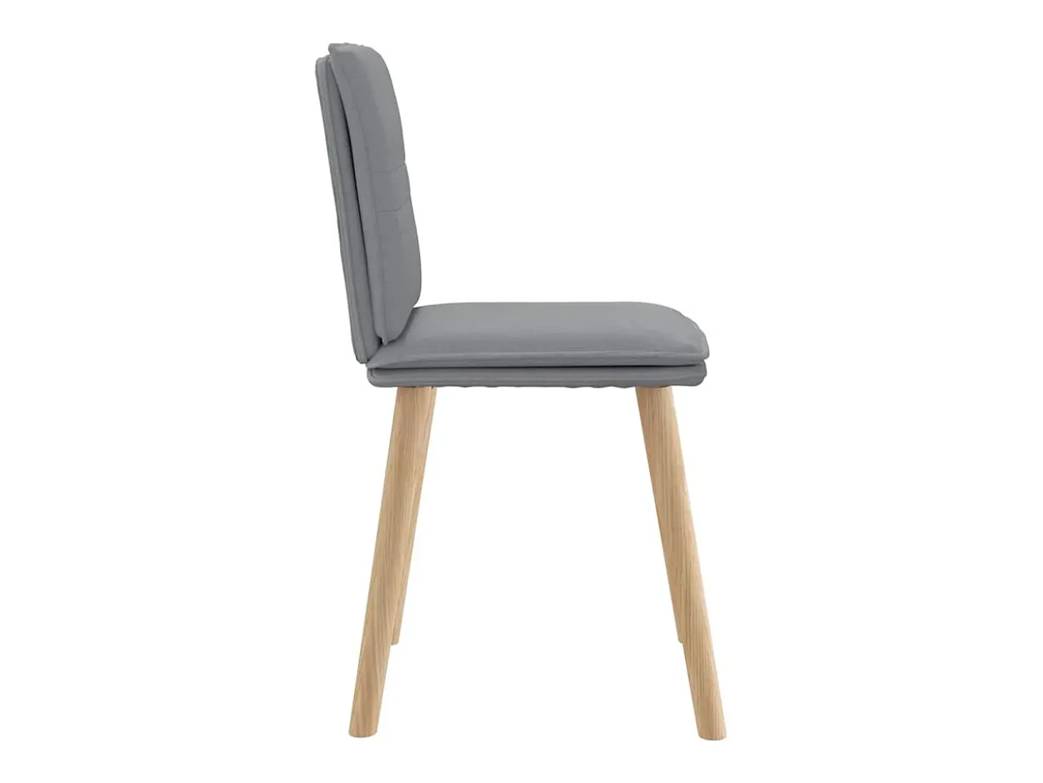 Juego de 6 sillas de comedor de tela gris claro