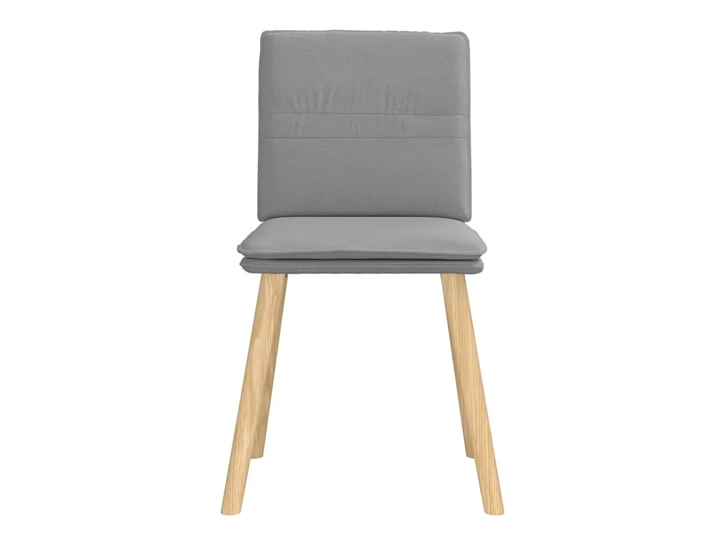 Juego de 6 sillas de comedor de tela gris claro
