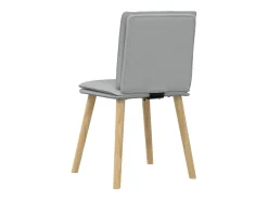 Juego de 6 sillas de comedor de tela gris claro