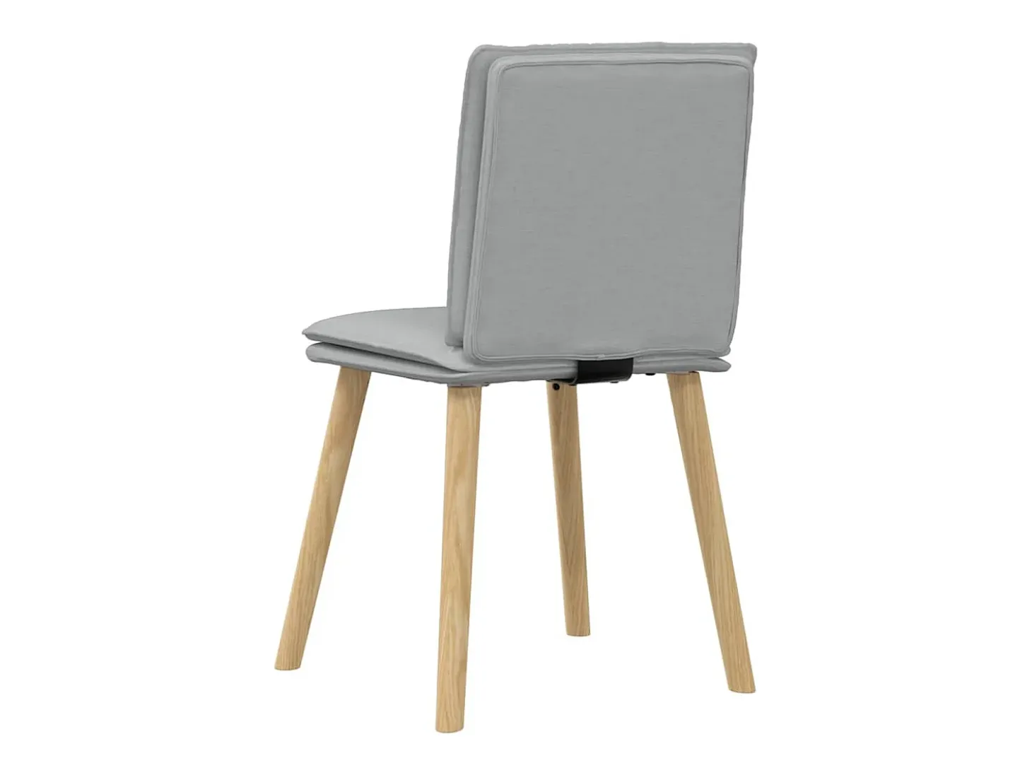 Juego de 6 sillas de comedor de tela gris claro