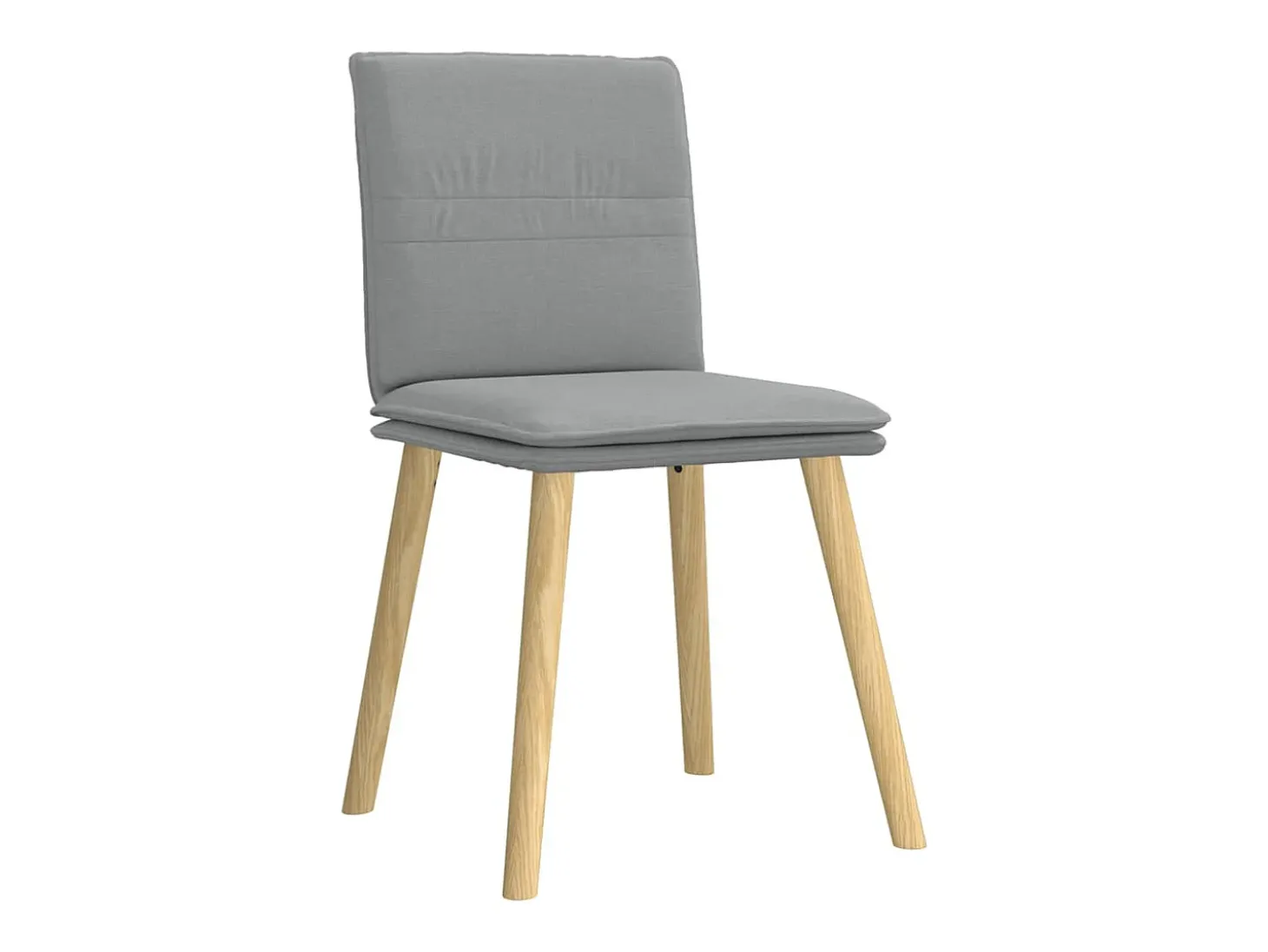 Juego de 6 sillas de comedor de tela gris claro