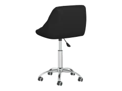 Juego de 4 Sillas de comedor giratorias cuero sintético negro ES203967