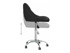 Juego de 4 Sillas de comedor giratorias cuero sintético negro ES203967