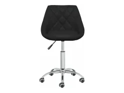 Juego de 4 Sillas de comedor giratorias cuero sintético negro ES203967