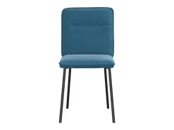 Juego de 4 sillas de comedor de terciopelo azul