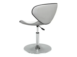 Juego de 2 sillas de comedor de piel sintética blanca