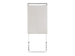 Juego de 4 sillas de comedor - estructura metálica y tapicería de polipiel - PU blanco