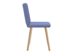 Juego de 2 sillas de comedor de tela vaquera azul