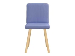 Juego de 2 sillas de comedor de tela vaquera azul