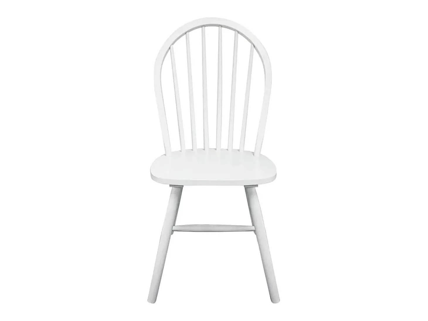Juego de 4 Sillas de comedor madera maciza de caucho blanco ES624137