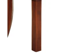 Juego de 2 sillas de comedor de piel de cabra auténtica marrón