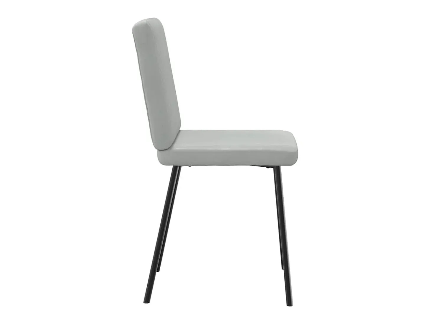 Juego de 2 sillas de comedor en terciopelo gris claro