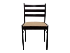 Juego de 4 Sillas de comedor madera maciza caucho terciopelo marrón ES257948