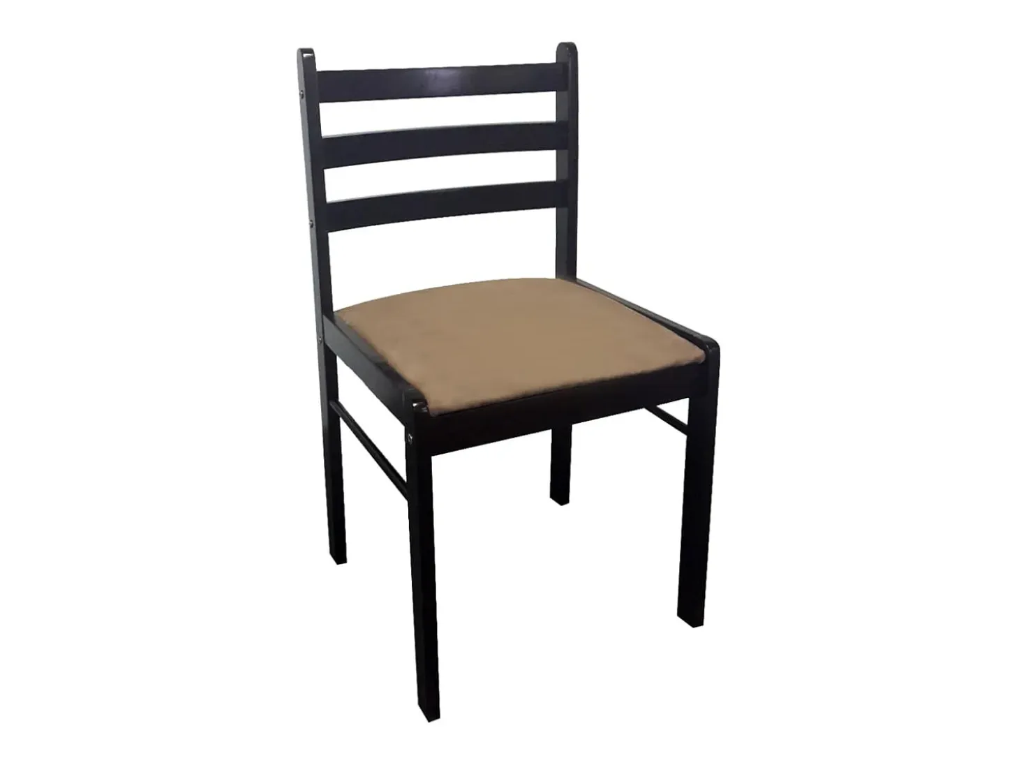 Juego de 4 Sillas de comedor madera maciza caucho terciopelo marrón ES257948