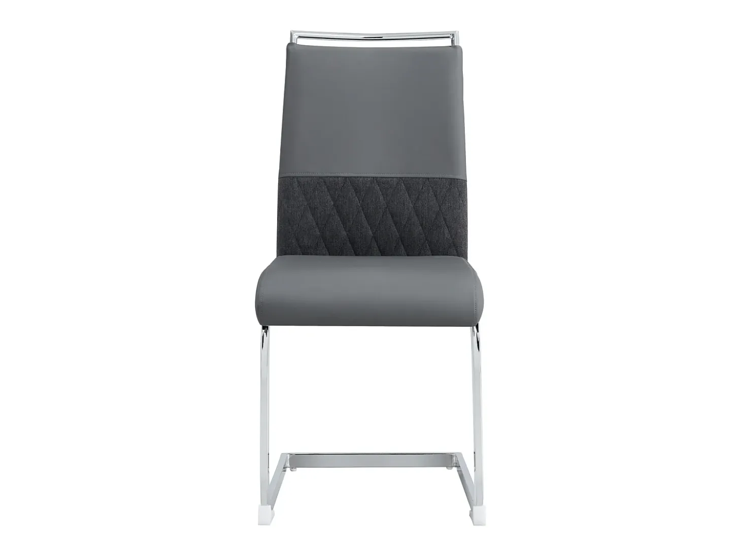 Juego de 4 sillas de comedor modernas con respaldo alto y patas tapizadas, respaldo de rayas cruzadas para comedor, cocina y oficina, color gris