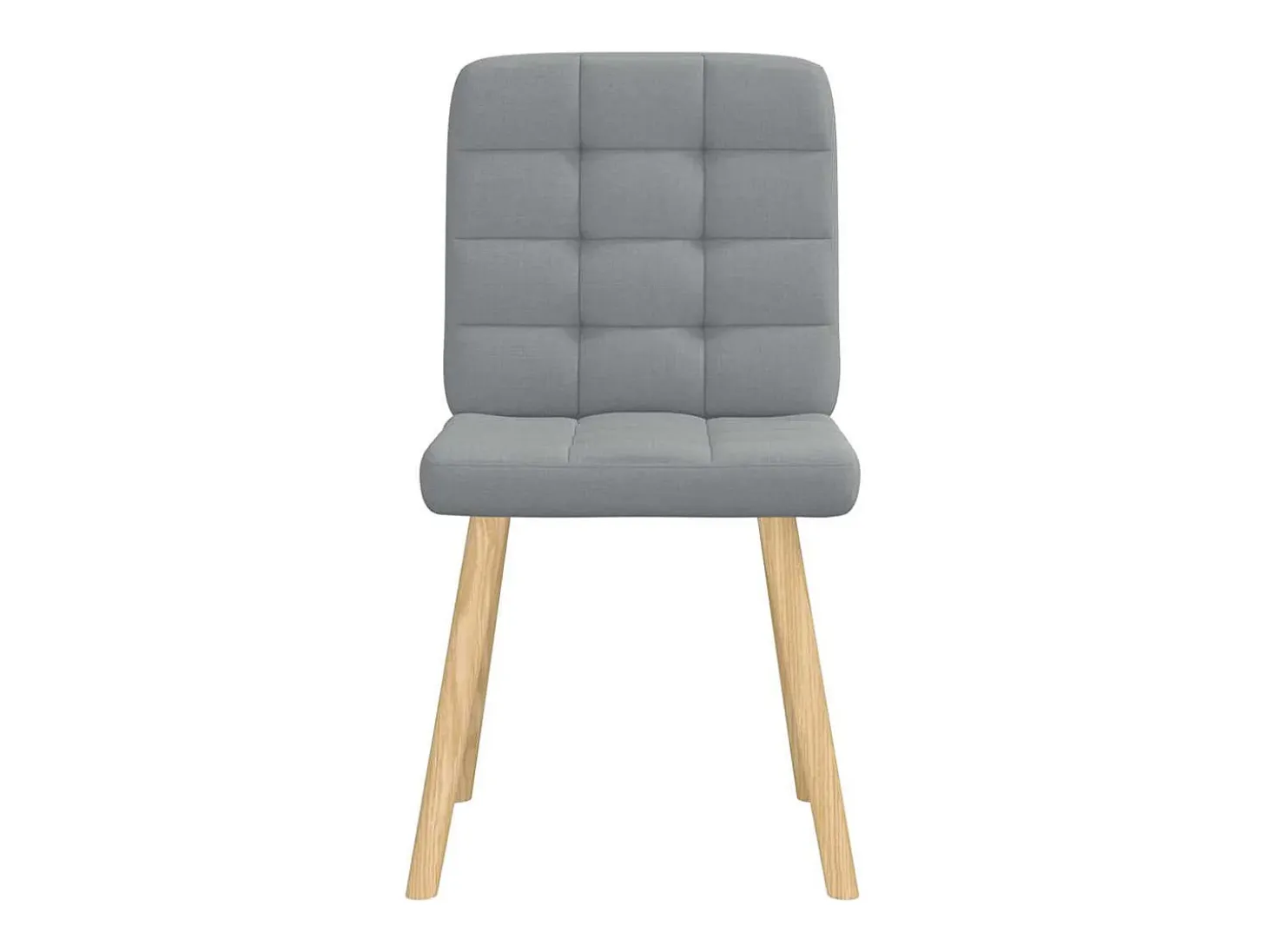 Juego de 2 sillas de comedor de tela gris claro