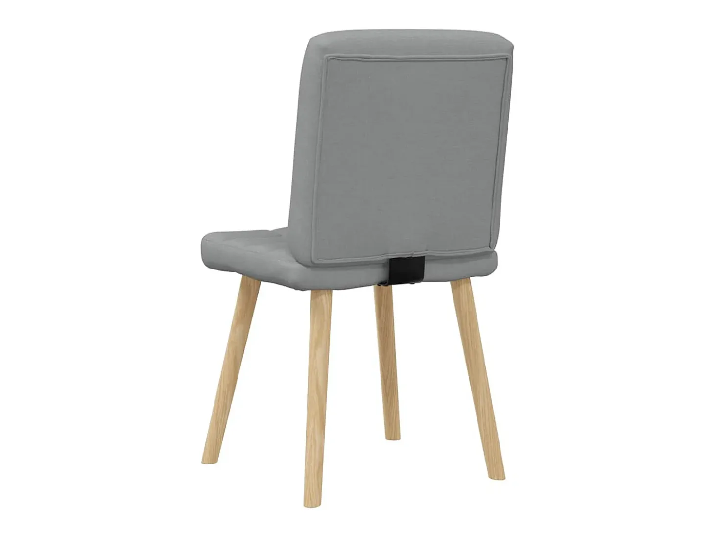Juego de 2 sillas de comedor de tela gris claro