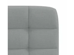Juego de 2 sillas de comedor de tela gris claro