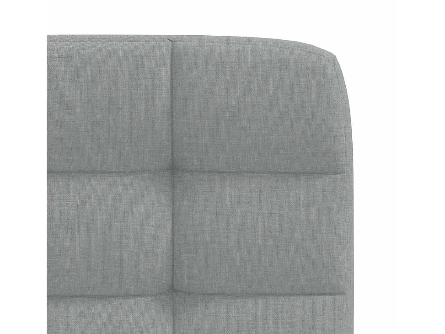 Juego de 2 sillas de comedor de tela gris claro