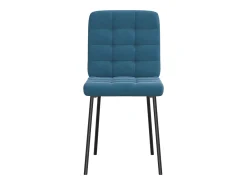 Juego de 2 sillas de comedor de terciopelo azul